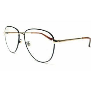 Gucci Men's Black and Gold Eyeglasses!